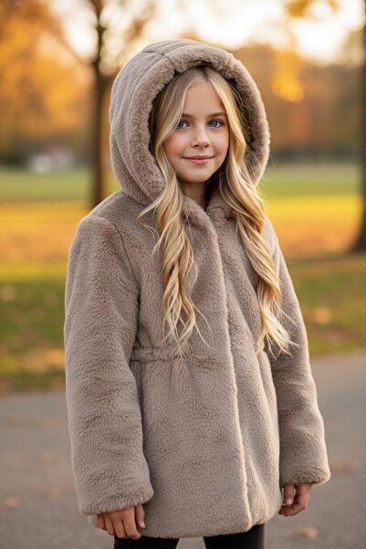 Kamex Palton căptușit din pluș pentru fete