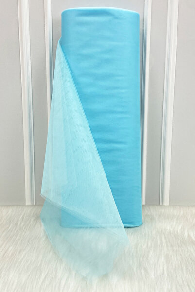 ZEYMERADE Buz Mavisi Süsleme Tülü, Bohça Çeyiz Gelin Damat Söz Nişan Nikah Ka...