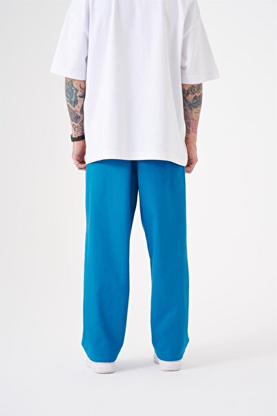 Machinist Oversized Gabardine Elastic Trousers Blue