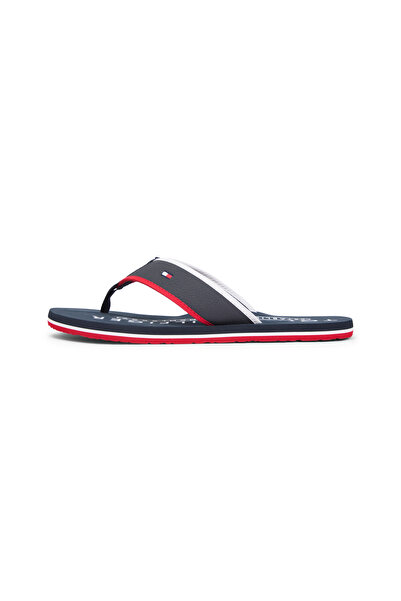 Tommy Hilfiger Men Blue Flag Embroidery Flip Flops