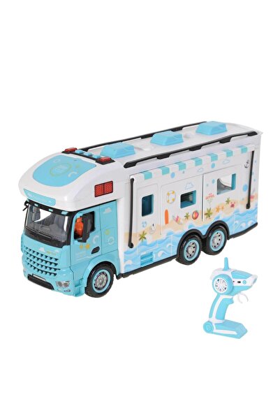 hak-iş oyuncak Uzaktan Kumandalı Pilli Büyük Kampçı Karavan Seti Işıklı