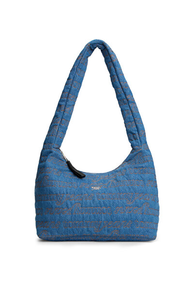 Tommy Hilfiger Women Blue Urban Aop Denim Hobo Bag