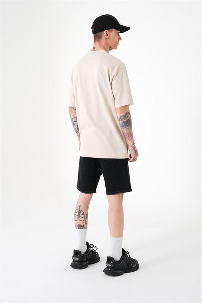 Machinist Men's Relaxed Basic Cotton T-Shirt Light Beige