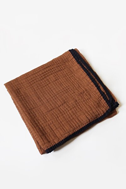 Mısırlı Eşarp 105x105 Μουσελίνα με ρέλι Κασκόλ - Κανέλα