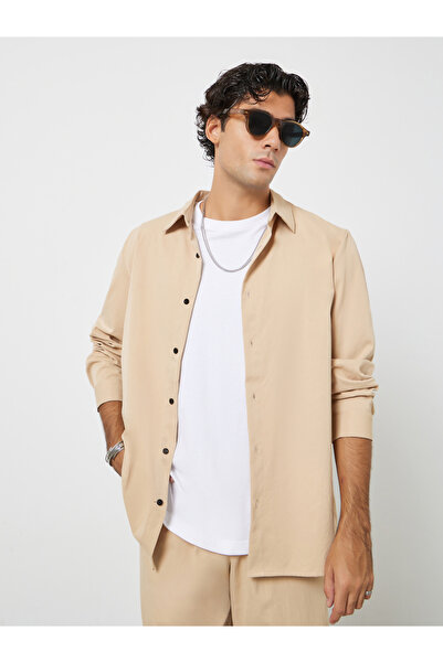 Take Two By Styli Men Solid Spread Collar Shirt and Pants Co-ords