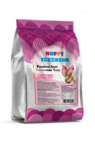 happyicecream Premium Çilek Soft Dondurma Tozu 750 gr