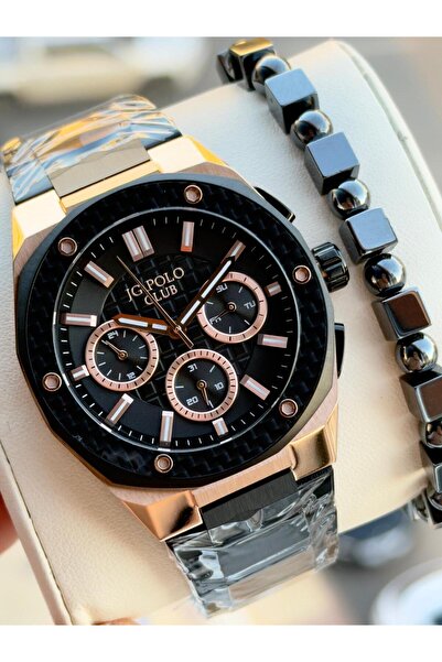JG. Polo Club Jg.Polo Club Steel Cord 2 Years Warranty 5 Atm Water Resistant Men's Wristwatch+Bracelet 04414.5