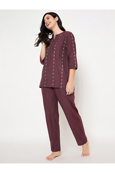 Clovia By Styli Cotton Printed Top and Pyjama Set