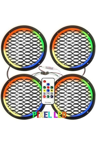 Poke Pixel Ledli 20cm Hoparlör Kapak Animasyonlu 4 Adet PK-5651