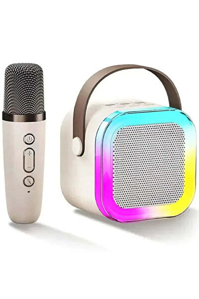 Deliny Portable Karaoke Speaker for Children with Wireless Microphone, Bluetooth and RGB Light Effects
