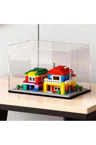 Slasa Acrylic Display Case 25.4×20.3×22.8cm for Collectibles & Models