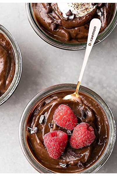 OEM Set of 6 metal dessert spoons, with cartoon character, Doraemon, White