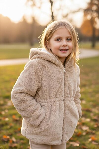 Kamex Palton căptușit din pluș pentru fete