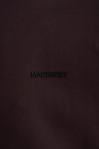 Machinist Men's Basic Cotton Oversized T-Shirt Brown