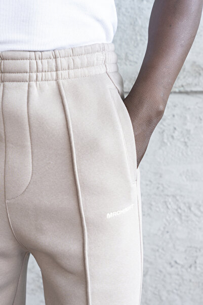 Machinist Men's Stitching Detailed Loose Fit Sweatpants Light Gray