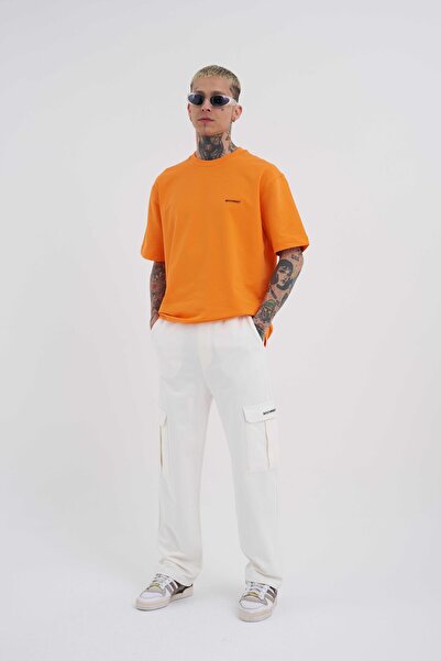 Machinist Ανδρικό Σετ πλαϊνή τσέπη Φαρδιά Φούτερ Εκρού