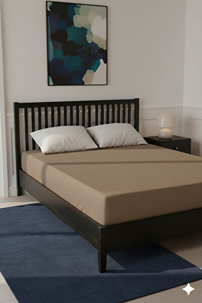 FAVORA 100% Cotton Ranforce Premium Single Fitted Sheet - Mocha