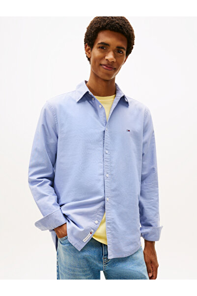 Tommy Hilfiger Men Purple Regular Oxford Shirt