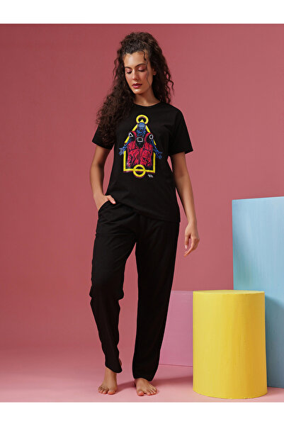 Clovia By Styli Cotton Graphic Print T-Shirt and Pyjama Set