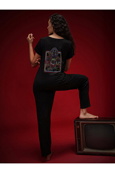 Clovia By Styli Cotton Graphic Print T-Shirt and Pyjama Set