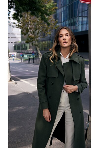 Ziley Yake Regular Windproof Detailed Cardigan Coat