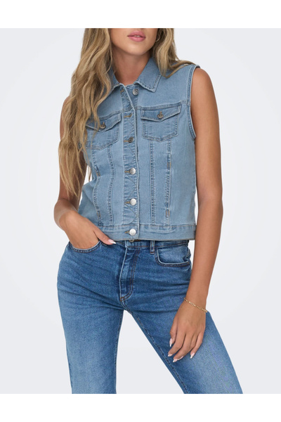 ONLY Vestă de blugi Only, albastru