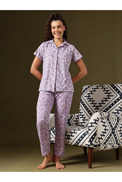 Clovia By Styli Paisley Print Shirt and Pyjama Set