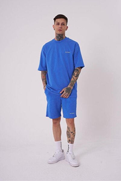 Machinist Men's Basic Washable Relaxed T-Shirt Light Blue Effect