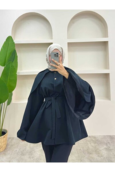 lurex moda Bat Sleeve Trench Coat