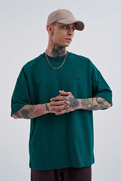 Machinist Men's Basic Cotton Oversized T-Shirt Oil Green