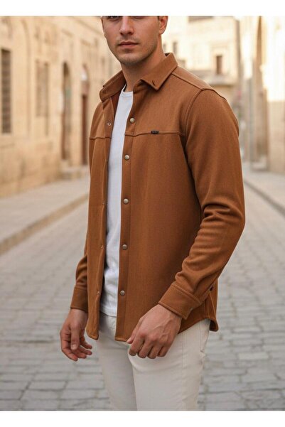 ByEmir Süet Nubuk Çıtçıtlı Spor Gömlek Ceket