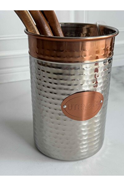 ROSSEV Stainless Steel Spoon Rest with Copper Detail