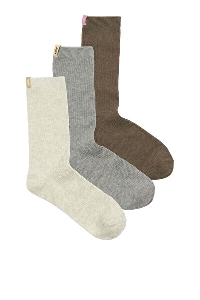 JJXX Women / Girls Medium Gray Melange Socks Model Code: (12293696Medium Gre)
