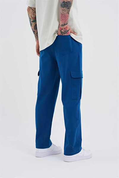 Machinist Ανδρικό Σετ πλαϊνή τσέπη Φαρδιά Φούτερ Φούτερ Indigo