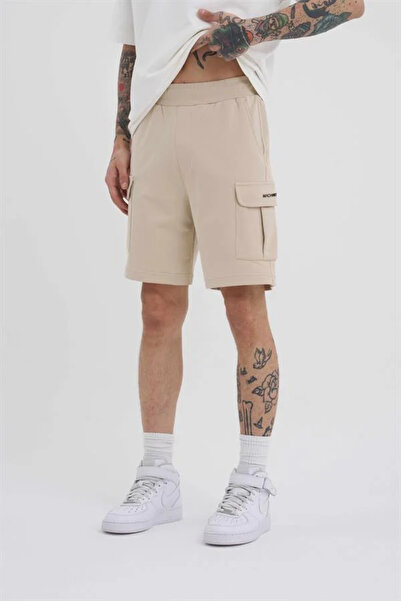 Machinist Men's Cargo Pocket Pack Basic Relaxed Shorts Light Beige
