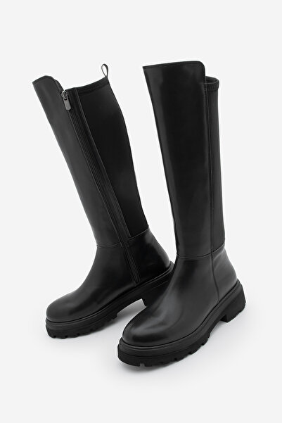 Marjin Women's Stretch Thick Sole Daily Boots Zineva Black