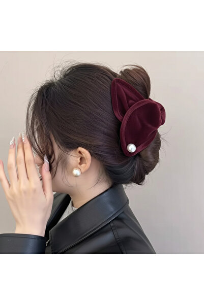 GÜLPEŞE Burgundy Velvet Dubai Buckle Special Design Latch Buckle New Trend