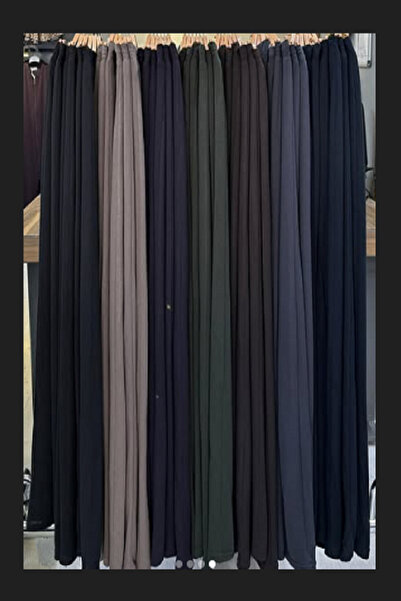 N.Y.YILDIZ Yildiz Fruze Crocheted Pleated Large Size Lined Elastic Waist Flexible Mothers Two-Piece A-Line Skirt