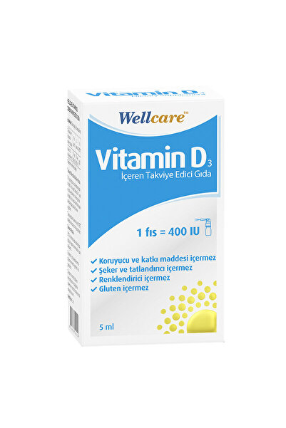Wellcare Kidsfer Iron Drops 30 ml + Vitamin D3 400 IU 5 ml Drops