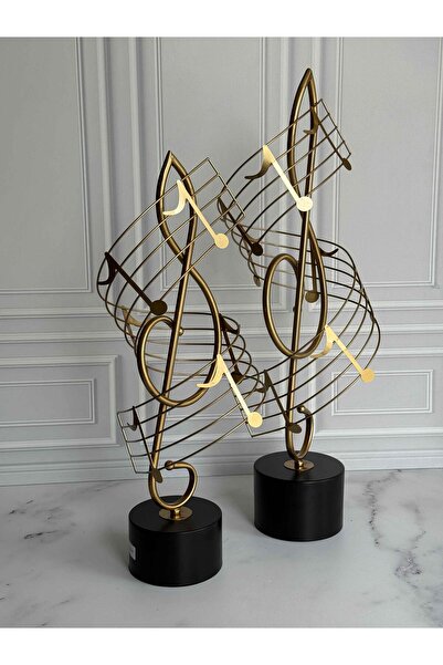 ROSSEV Dekoratif Metal Gold Kaplama Sol Anahtarı 2'Li