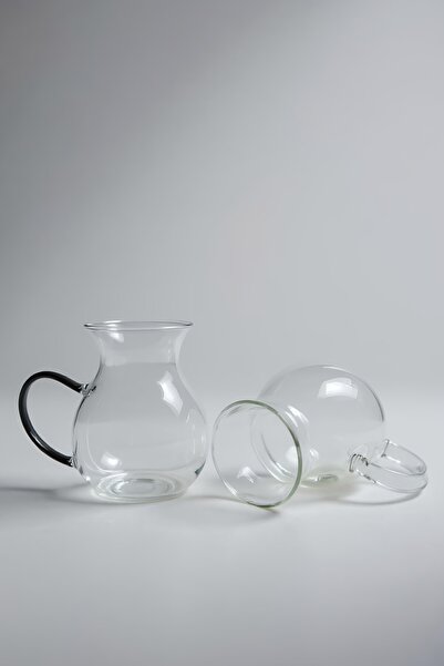 Kitchen Way Keyf-I Ala Almila 6-Piece Colorful Handle Chubby Thermos Glass Tea Cup Kw-049B