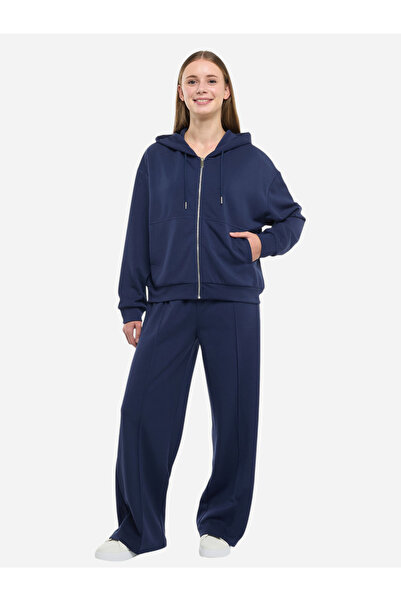 Victor and Jane By Styli Navy Zip Up Hoodie and Joggers Co-Ords