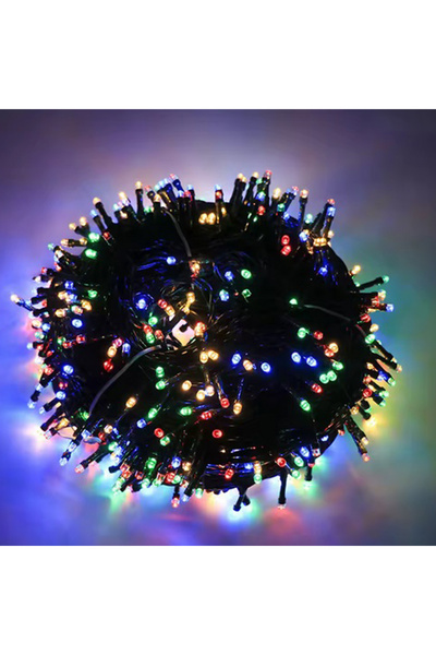 Coverzone 10m Siyah Kablolu RGB Led Işık Zinciri – Yılbaşı Parti Noel Ağacı Ç...