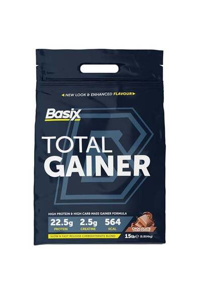 Basix Total Gainer High-Protein High-Carb Weight Gainer Chocolate 15 lb