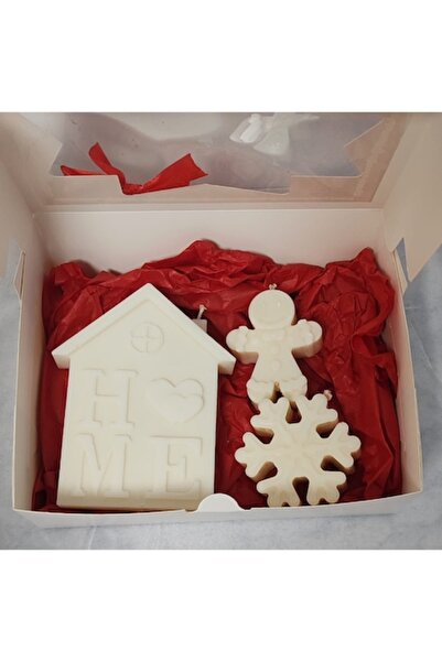 OEM Christmas candle set, apple pie scent, festive packaging, 4 pieces