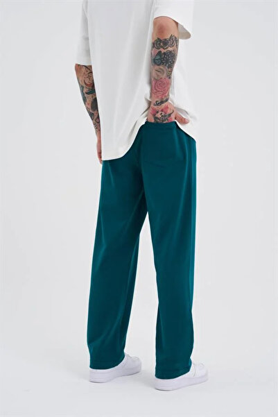 Machinist Ανακουφιστικό φαρδύ παντελόνι φούτερ Λαδί πράσινο