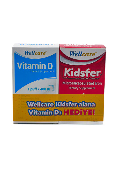 Wellcare Kidsfer Iron Drops 30 ml + Vitamin D3 400 IU 5 ml Drops
