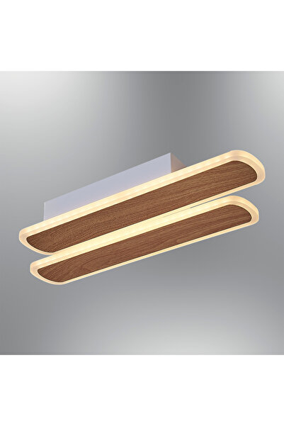 Özcan Aydınlatma 1434-04 40cm Armatür (3 Renk Led+Kumandasız) Meşe Renk