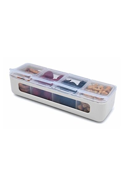 Melii Snack Box 4 Compartments - Ivory, Plastic, Easy to Use