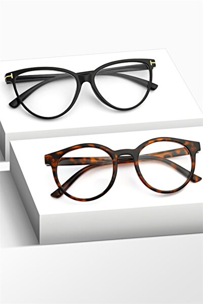 Dio Armati Blue Light Protection 2-Piece Set Glasses Cat Eye Optically Compat...